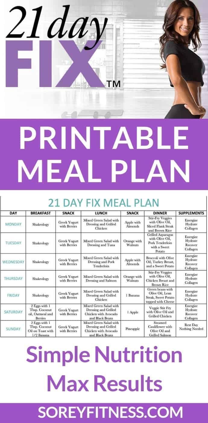 Free 21 Day Fix Meal Plan + How to Use the Containers - Free 21 Day Fix Meal Plan + How to Use the Containers -   17 fitness Meals clean eating ideas