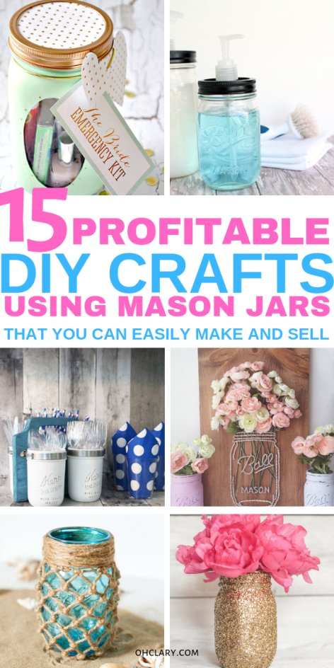 15 DIY Mason Jar Crafts To Sell For Extra Cash That You Need To Know About - 15 DIY Mason Jar Crafts To Sell For Extra Cash That You Need To Know About -   17 useful diy For Teens ideas