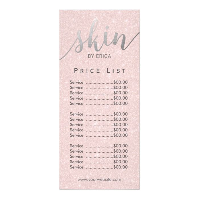 Skincare Salon Spa Esthetician Elegant Price List Rack Card | Zazzle.com - Skincare Salon Spa Esthetician Elegant Price List Rack Card | Zazzle.com -   18 beauty Care salon ideas