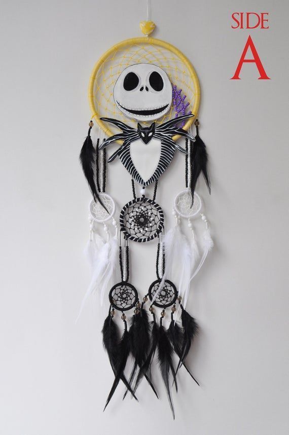 Jack Skellington Large Dream Catcher The Nightmare Before Christmas Inspired Wall Hanging Halloween Decor Gift - Jack Skellington Large Dream Catcher The Nightmare Before Christmas Inspired Wall Hanging Halloween Decor Gift -   18 diy Dream Catcher materials ideas