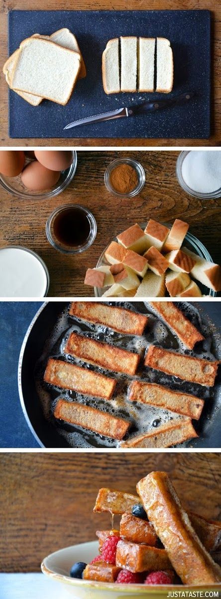 Easy Cinnamon French Toast Sticks | Just a Taste - Easy Cinnamon French Toast Sticks | Just a Taste -   diy Food breakfast