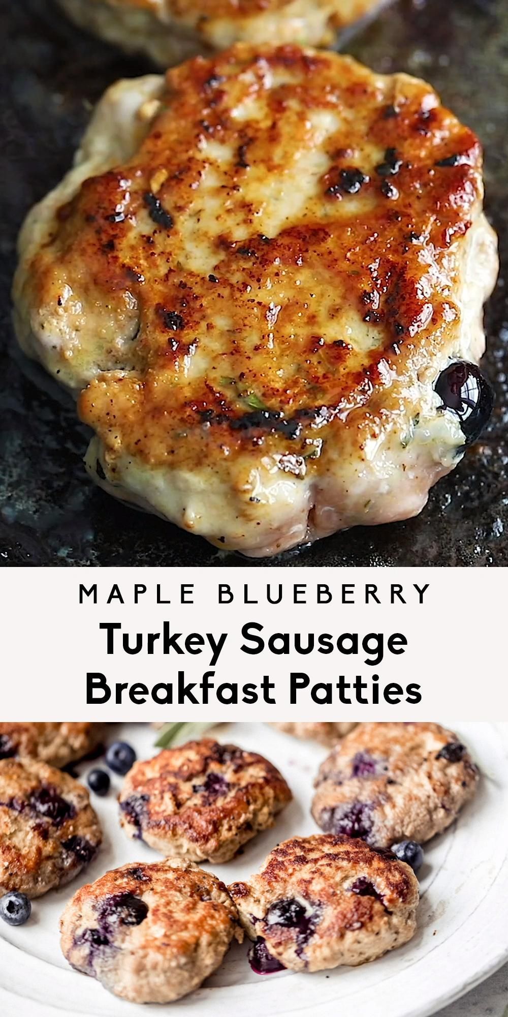 Maple Blueberry Turkey Sausage Breakfast Patties - Maple Blueberry Turkey Sausage Breakfast Patties -   18 diy Food breakfast ideas