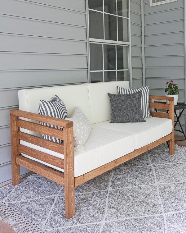 DIY Outdoor Couch - Angela Marie Made - DIY Outdoor Couch - Angela Marie Made -   18 diy Outdoor cushions ideas