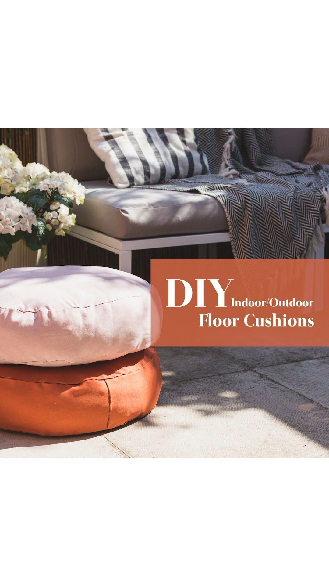 DIY No Sew Indoor/Outdoor Floor Cushions - DIY No Sew Indoor/Outdoor Floor Cushions -   18 diy Outdoor cushions ideas