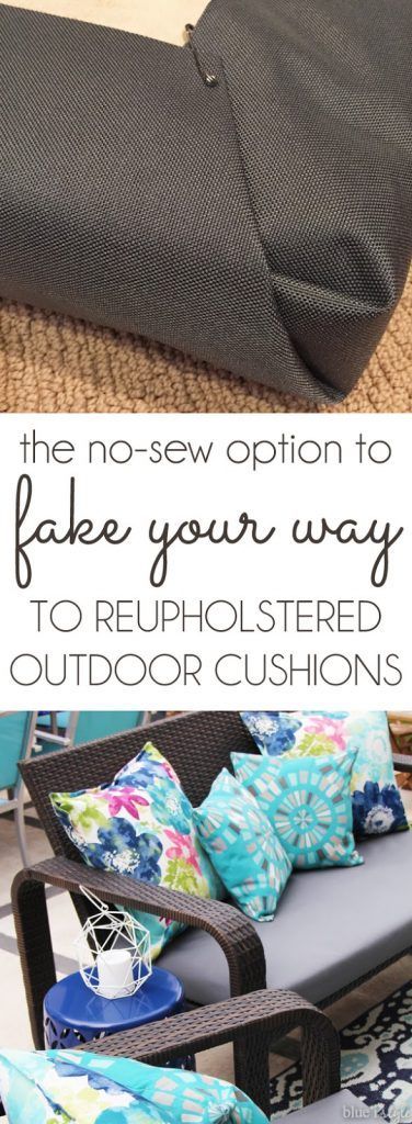 The No-Sew Way to Reupholster Outdoor Cushions - Blue i Style - The No-Sew Way to Reupholster Outdoor Cushions - Blue i Style -   18 diy Outdoor cushions ideas