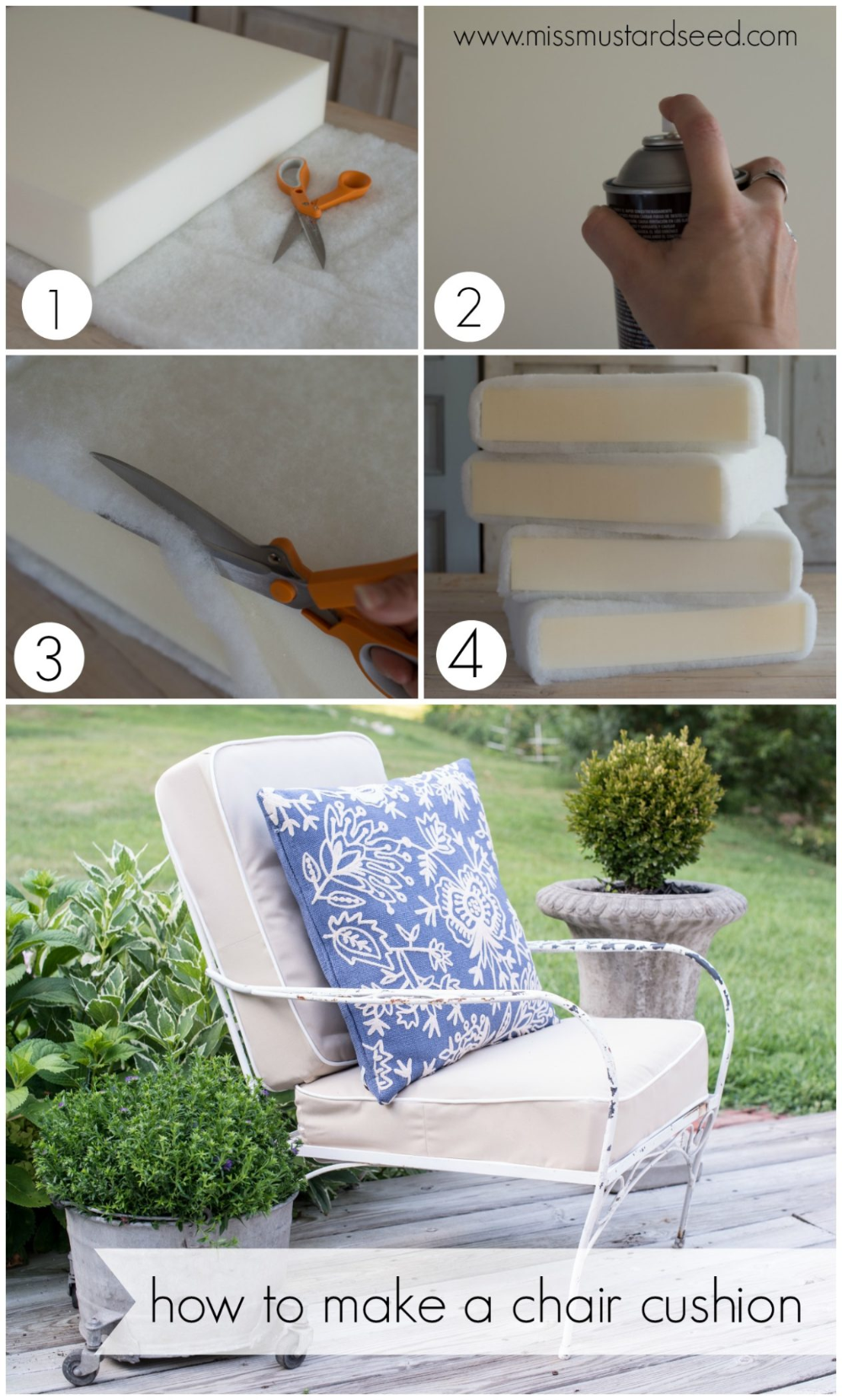 how to make a chair cushion | deck chair makeover - how to make a chair cushion | deck chair makeover -   18 diy Outdoor cushions ideas