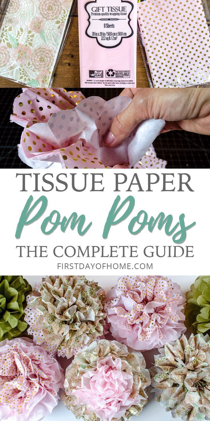 How to Make Tissue Paper Pom-Poms (Multicolor) – First Day of Home - How to Make Tissue Paper Pom-Poms (Multicolor) – First Day of Home -   18 diy Paper pom poms ideas
