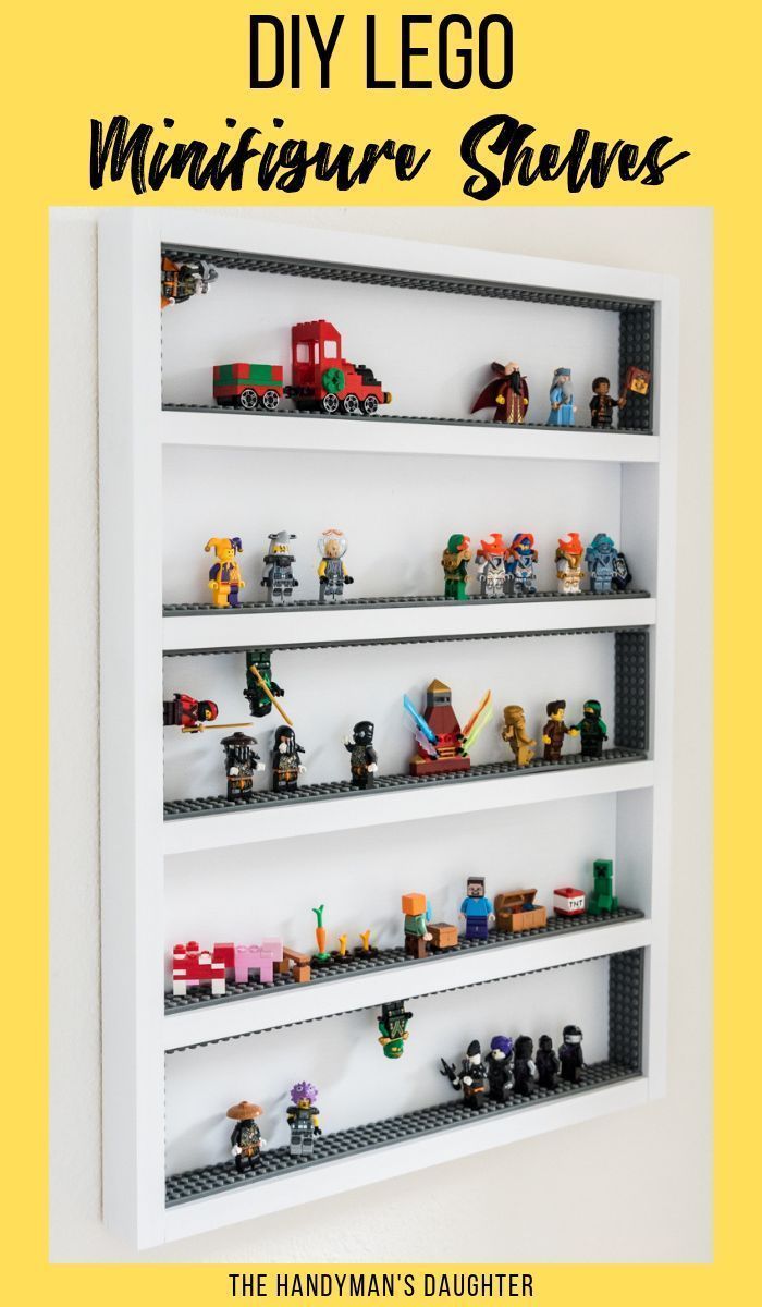 DIY Lego Minifigure Display Case - DIY Lego Minifigure Display Case -   18 diy Shelves for kids room ideas