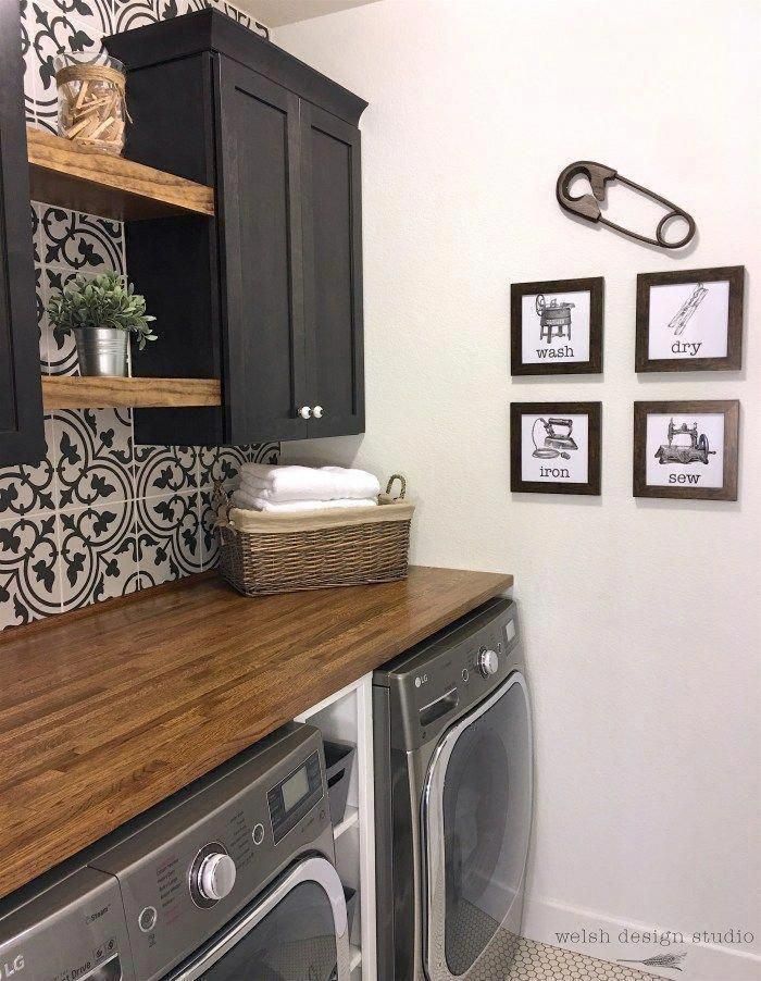The Laundry Room Makeover is Finally Done! – Welsh Design Studio - The Laundry Room Makeover is Finally Done! – Welsh Design Studio -   18 diy Shelves laundry ideas