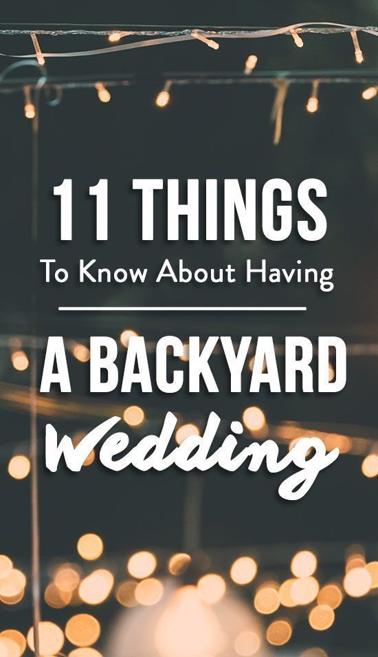 11 Things Couples Should Know Before Planning A Backyard Wedding - 11 Things Couples Should Know Before Planning A Backyard Wedding -   18 diy Wedding alter ideas