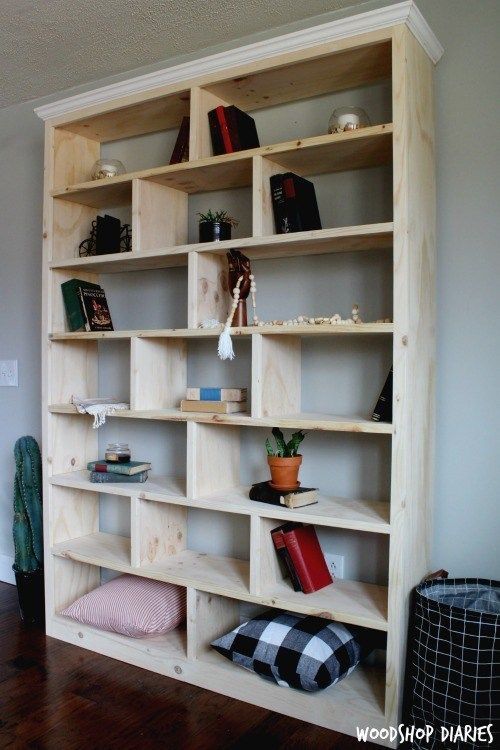 Build a Modern DIY Bookshelf--{In 6 Easy Steps with Video!!} - Build a Modern DIY Bookshelf--{In 6 Easy Steps with Video!!} -   18 diy Wood bookshelf ideas
