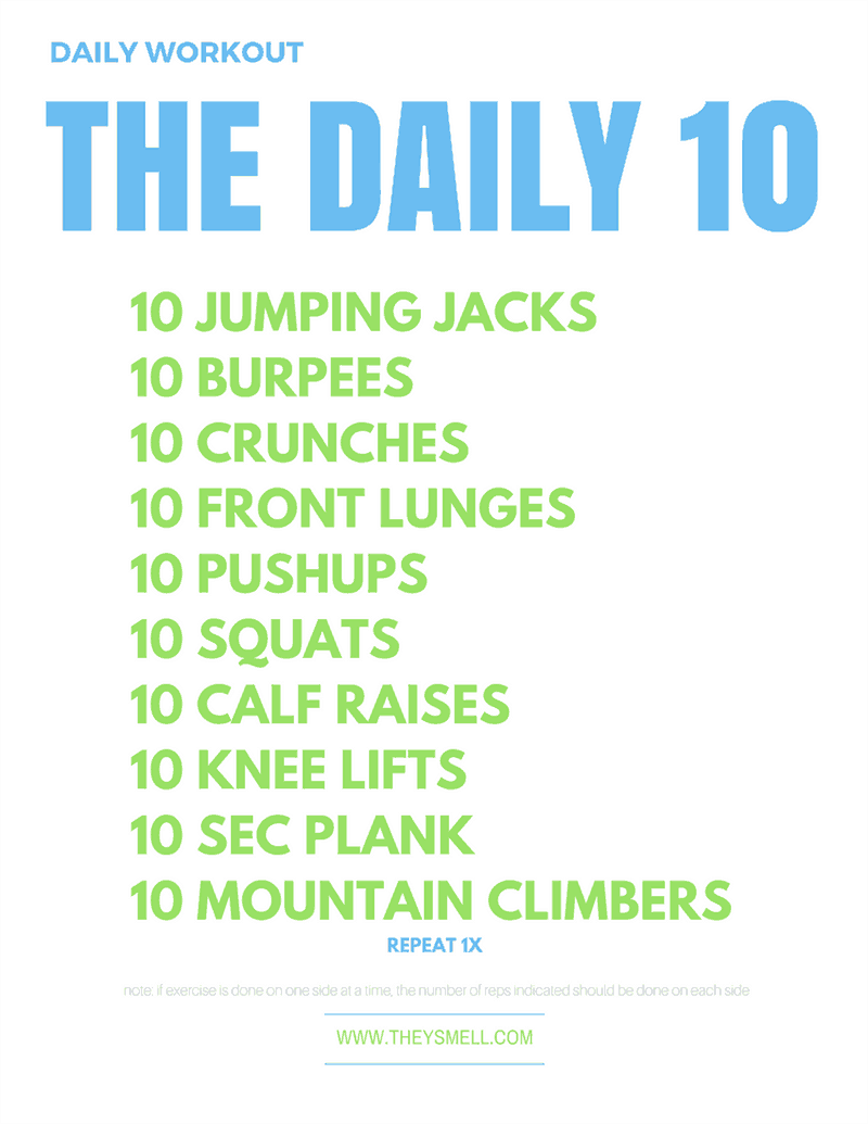 Daily Workout Routine Without Equipment – The Daily 10 - Daily Workout Routine Without Equipment – The Daily 10 -   18 fitness Routine beginner ideas
