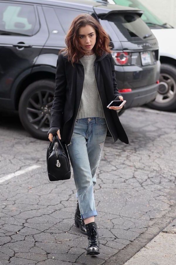8 Rainy Day Looks You Can Steal From Lily Collins - Star Style PH - 8 Rainy Day Looks You Can Steal From Lily Collins - Star Style PH -   18 stars style Celebrity ideas