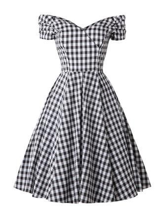 Black 1950s Plaid Swing Dress - Black 1950s Plaid Swing Dress -   18 style Retro robe ideas