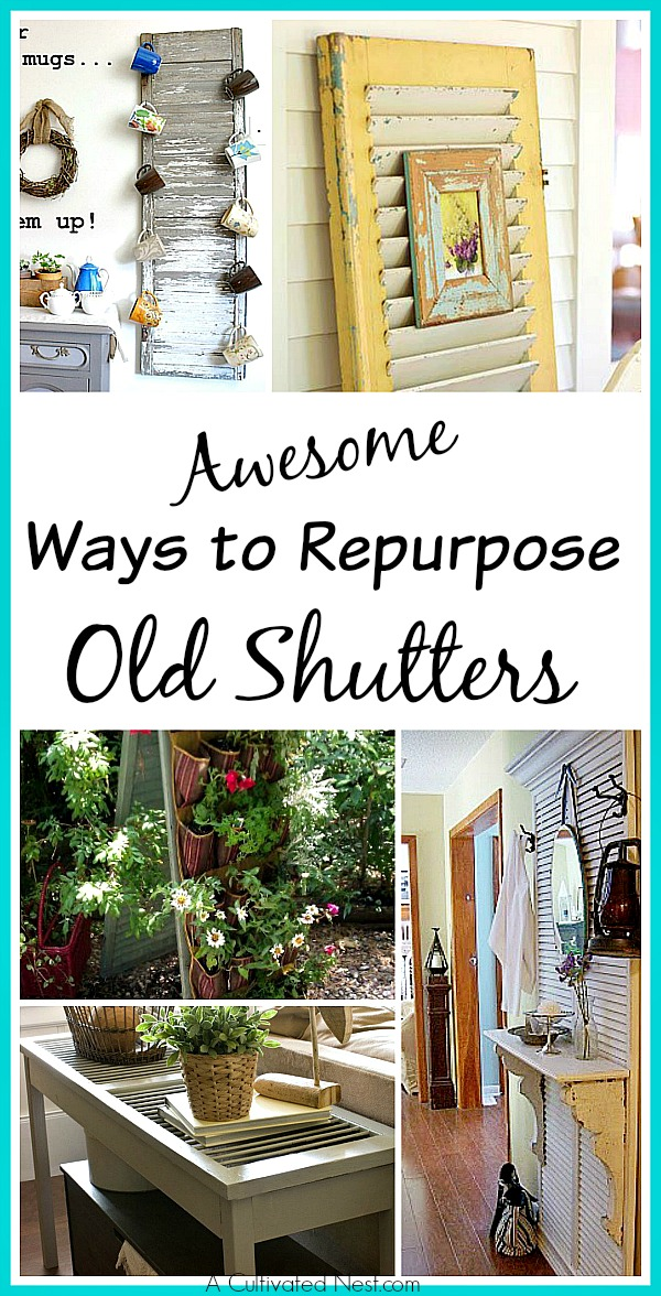 Awesome Ways To Repurpose Old Shutters - Awesome Ways To Repurpose Old Shutters -   18 vintage diy Projects ideas