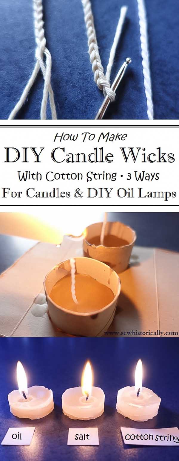 How To Make DIY Candle Wicks With Cotton String - Sew Historically - How To Make DIY Candle Wicks With Cotton String - Sew Historically -   19 diy Candles beeswax ideas