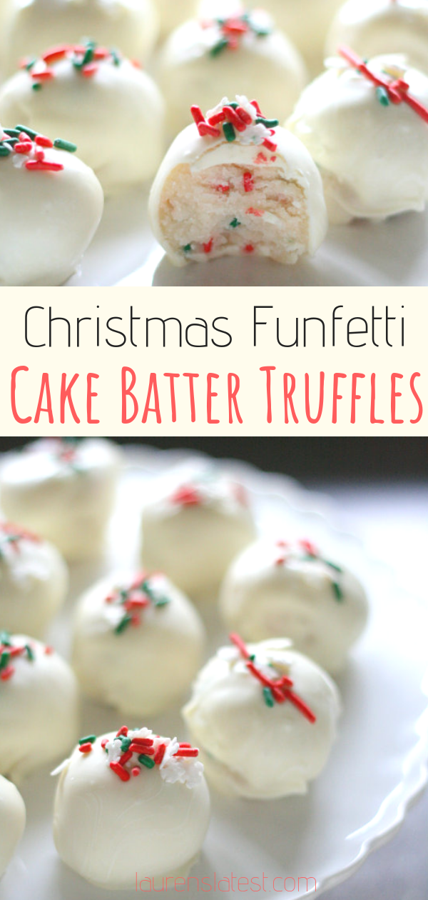 Christmas Funfetti Cake Batter Truffles - Christmas Funfetti Cake Batter Truffles -   19 diy Christmas treats ideas