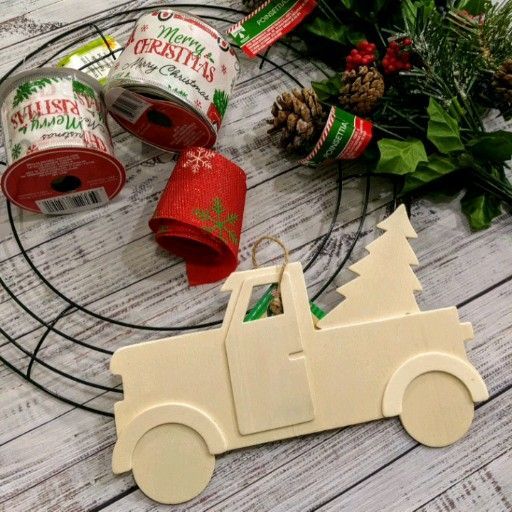 Red Truck Christmas Wreath - Red Truck Christmas Wreath -   19 diy Christmas wreath ideas
