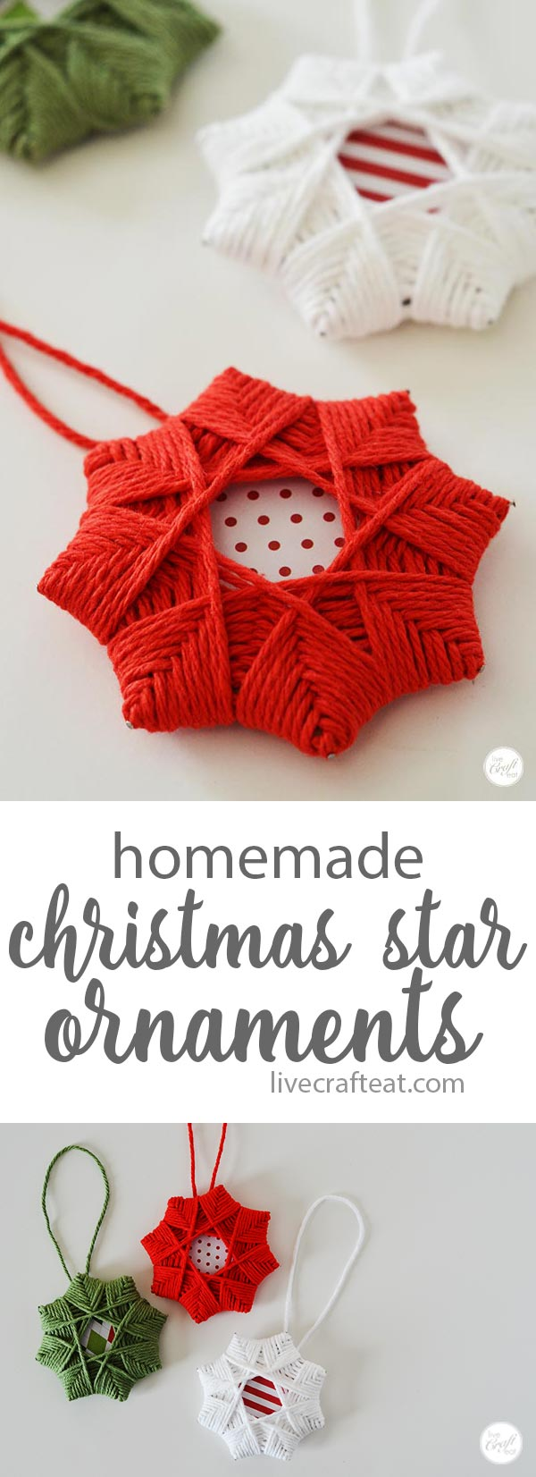 Homemade Christmas Tree Star Ornament With Yarn | Live Craft Eat - Homemade Christmas Tree Star Ornament With Yarn | Live Craft Eat -   19 diy Easy christmas ideas