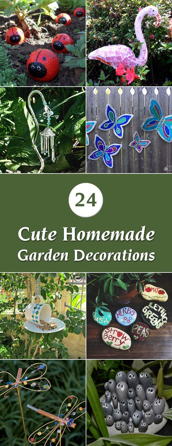 24 Cute Homemade Garden Decorations - 24 Cute Homemade Garden Decorations -   19 diy Garden decorations ideas