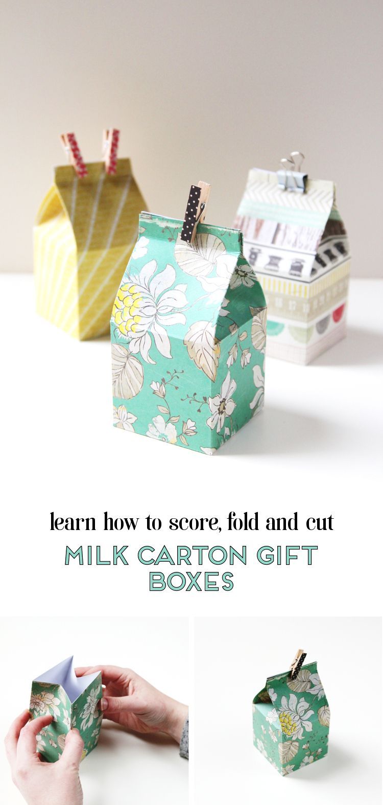 LEARN HOW TO CUT, FOLD AND SCORE DIY MINI MILK CARTON GIFT BOXES. — Gathering Beauty - LEARN HOW TO CUT, FOLD AND SCORE DIY MINI MILK CARTON GIFT BOXES. — Gathering Beauty -   19 diy Gifts paper ideas