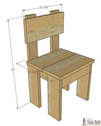 Simple Kid's Table and Chair Set - Her Tool Belt - Simple Kid's Table and Chair Set - Her Tool Belt -   19 diy Kids chair ideas