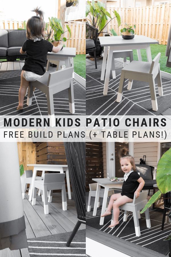 Modern Outdoor Kids Chairs Tutorial // Free Printable Build Plans! - Modern Outdoor Kids Chairs Tutorial // Free Printable Build Plans! -   19 diy Kids chair ideas