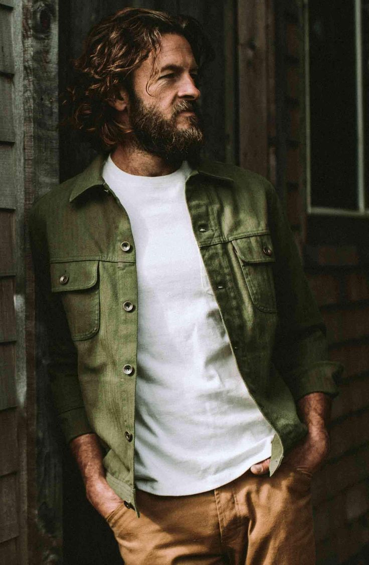 The Long Haul Jacket in Washed Olive Herringbone - The Long Haul Jacket in Washed Olive Herringbone -   19 style Mens cool ideas
