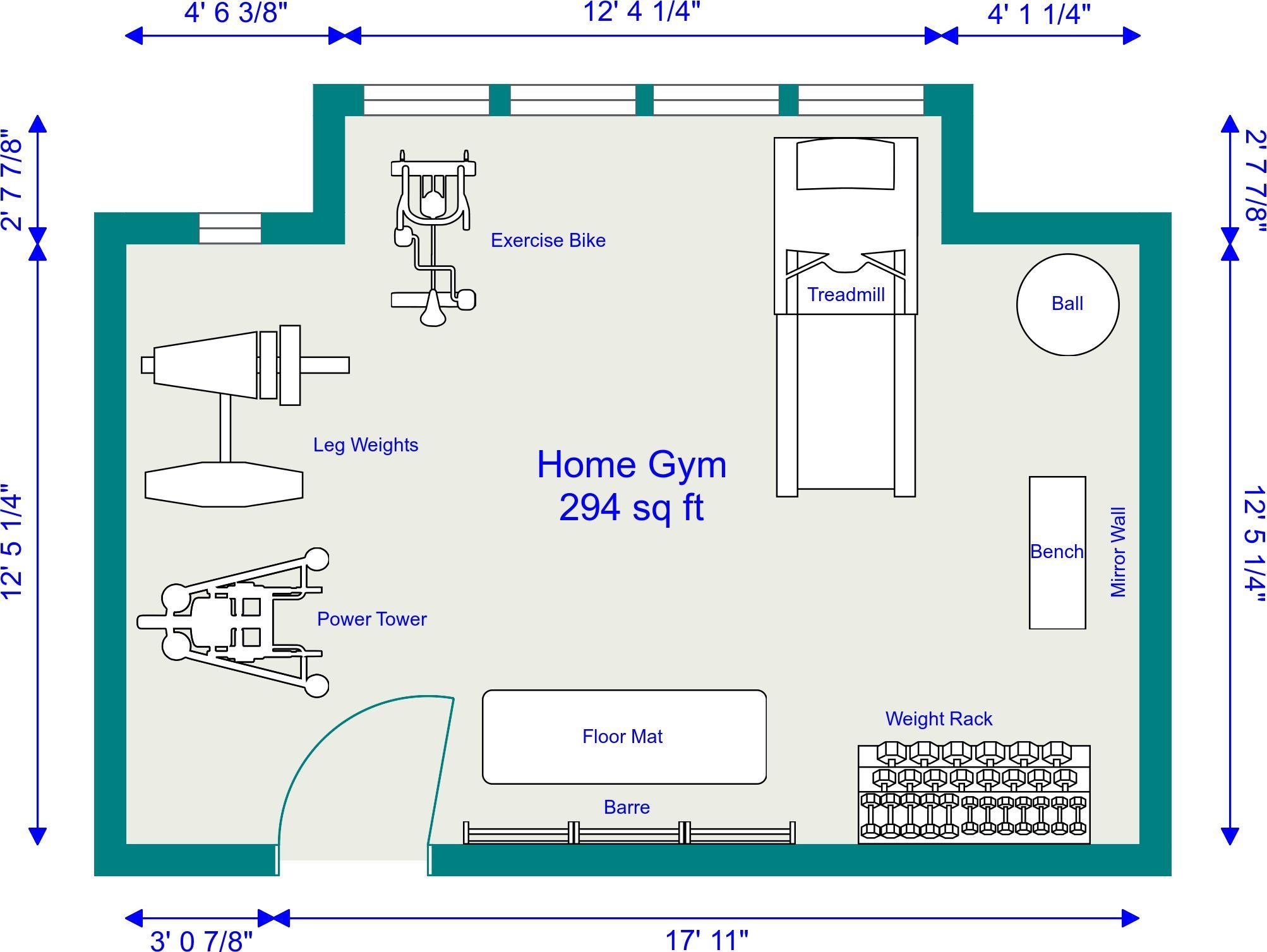 A fresh home gym design! - A fresh home gym design! -   20 fitness Room plan ideas