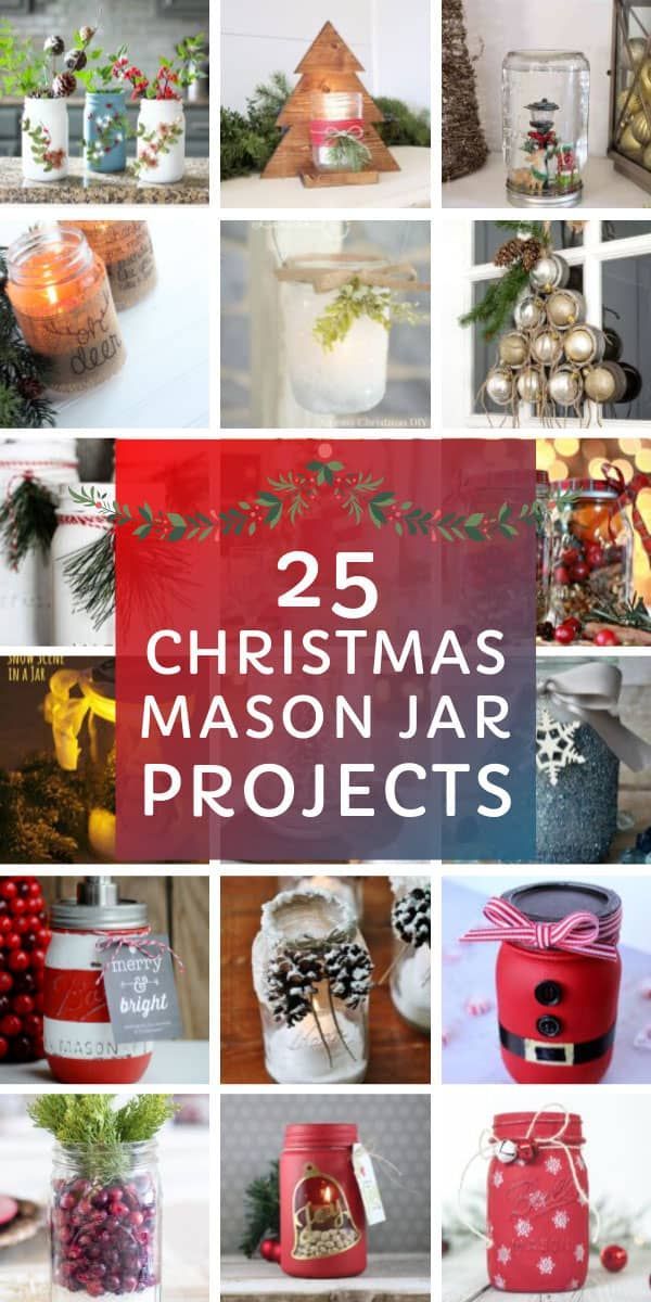21 Festively Fun Christmas Mason Jar Crafts for the Holidays! - 21 Festively Fun Christmas Mason Jar Crafts for the Holidays! -   22 diy Christmas mason jars ideas