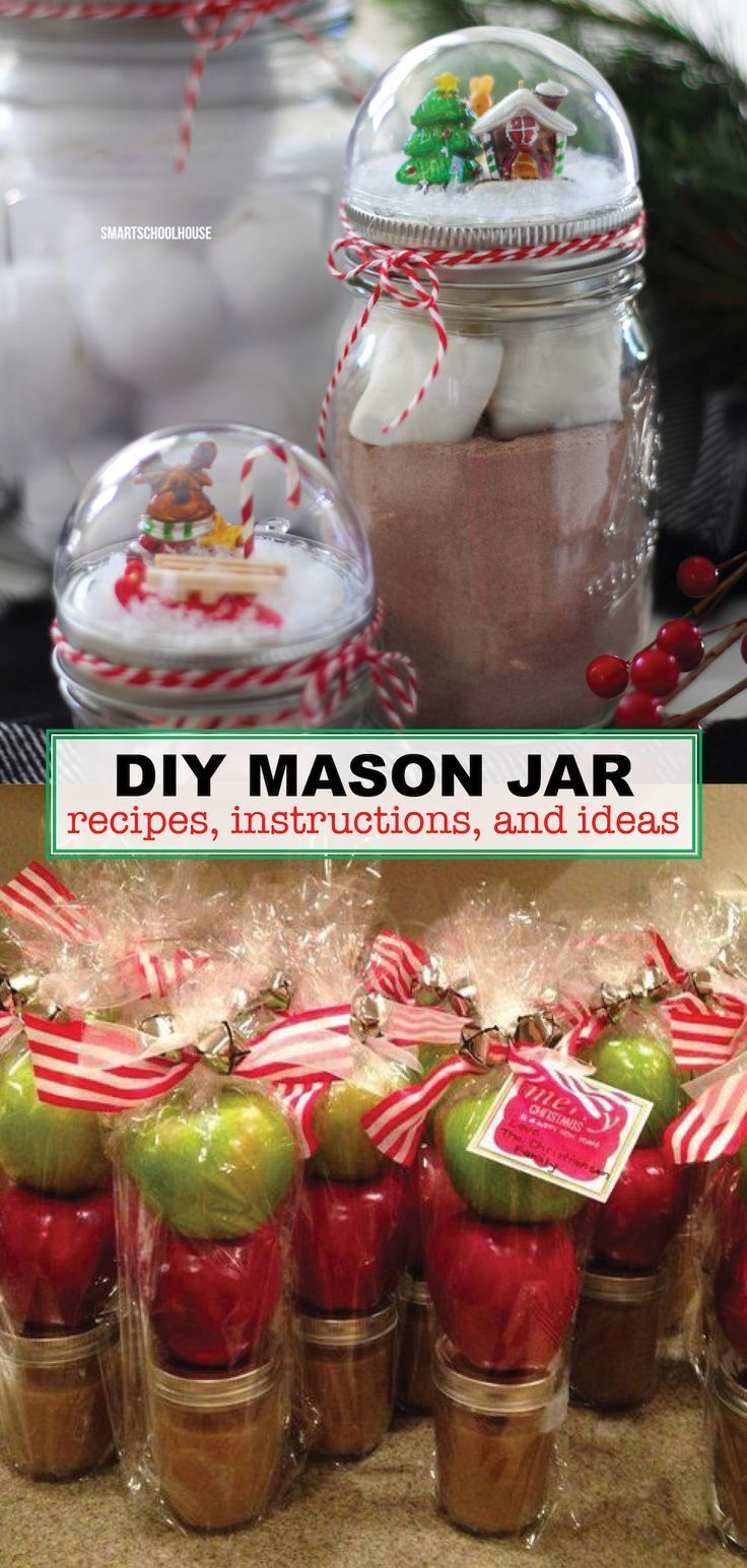 13 Easy Mason Jar Ideas - 13 Easy Mason Jar Ideas -   22 diy Christmas mason jars ideas