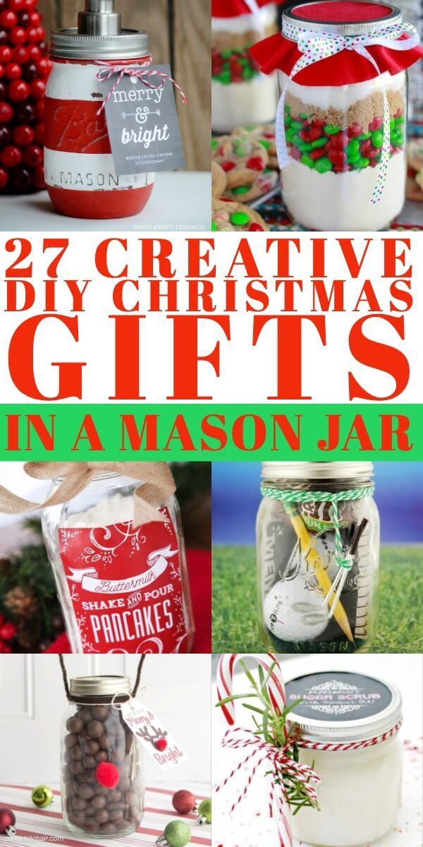 27+ Creative DIY Mason Jar Gifts For Any Occasion - 27+ Creative DIY Mason Jar Gifts For Any Occasion -   22 diy Christmas mason jars ideas