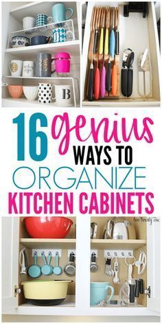 16 Genius Ways To Organize Kitchen Cabinets - Organization Obsessed - 16 Genius Ways To Organize Kitchen Cabinets - Organization Obsessed -   23 diy Kitchen wall ideas