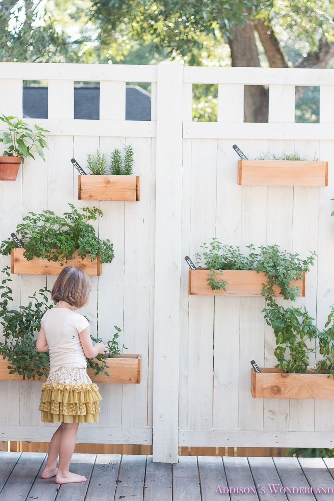 Our Under $40 DIY Outdoor Herb Wall! - Addison's Wonderland - Our Under $40 DIY Outdoor Herb Wall! - Addison's Wonderland -   24 diy Outdoor wall ideas