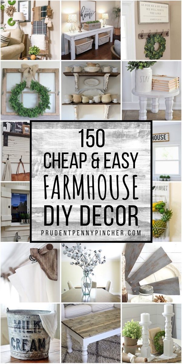 150 Cheap and Easy DIY Farmhouse Decor Ideas - 150 Cheap and Easy DIY Farmhouse Decor Ideas -   25 diy Decorations on a budget ideas