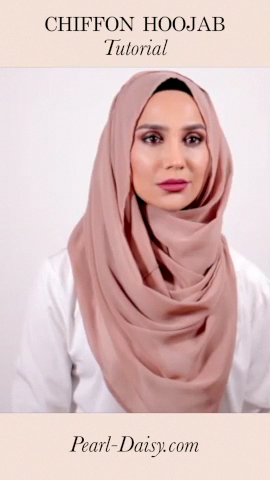 Chiffon Hoojab Tutorial - Chiffon Hoojab Tutorial -   style Hijab fashion