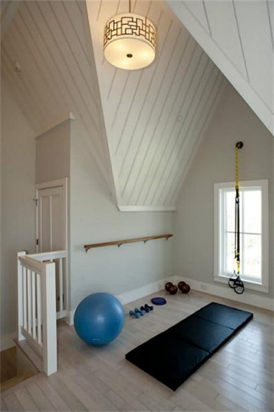 Galveston home sits on exclusive property - Galveston home sits on exclusive property -   7 attic fitness Room ideas