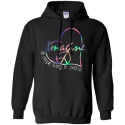 Imagine All The People Living In Peace Black Hoodie - Imagine All The People Living In Peace Black Hoodie -   8 style Hippie peace ideas