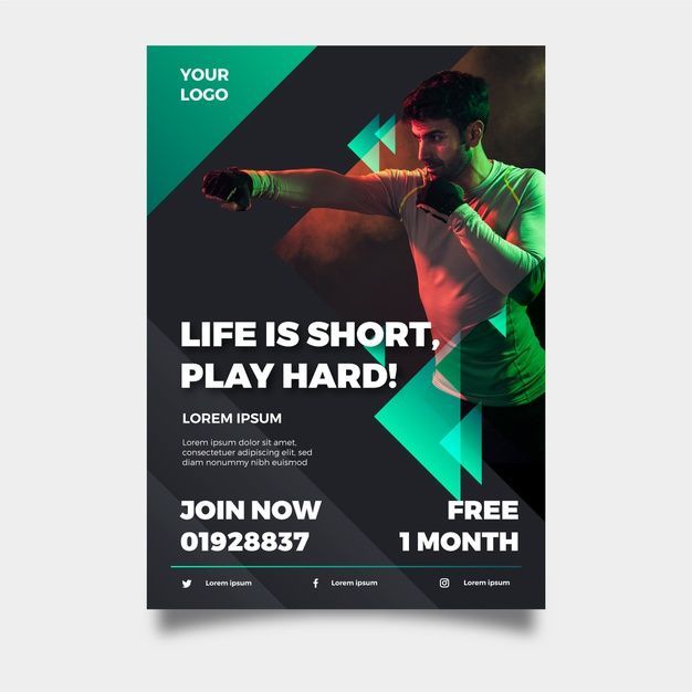 Download Sport Poster Template With Photo for free - Download Sport Poster Template With Photo for free -   10 fitness Poster vector ideas