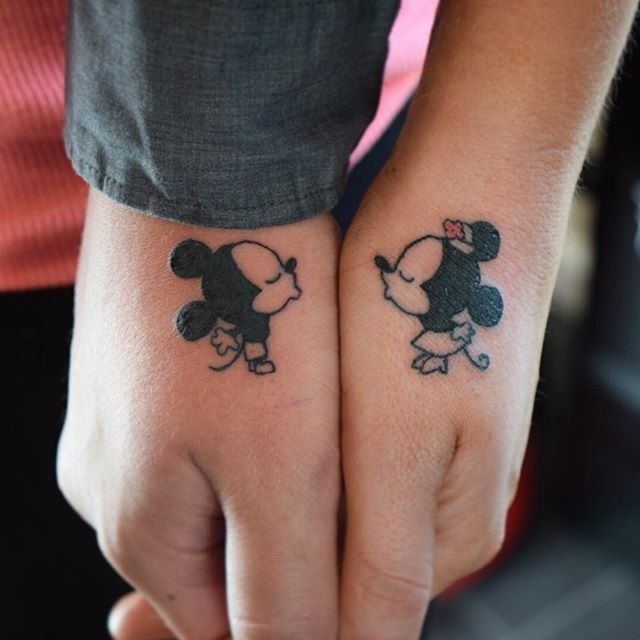 80+ Disney Couple Tattoos That Prove Fairy Tales Are Real - 80+ Disney Couple Tattoos That Prove Fairy Tales Are Real -   11 fitness Couples tattoos ideas