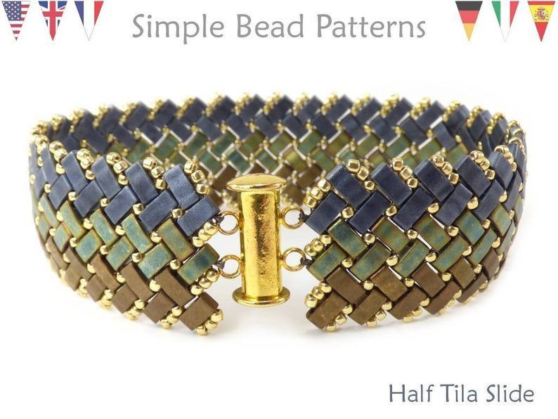 Half Tila Bracelet with Magnetic Slide Bar Clasp - DIY Bracelet Jewelry Making - Simple Bead Patterns - Half Tila Slide Bracelet #375 - Half Tila Bracelet with Magnetic Slide Bar Clasp - DIY Bracelet Jewelry Making - Simple Bead Patterns - Half Tila Slide Bracelet #375 -   12 diy Bracelets clasp ideas