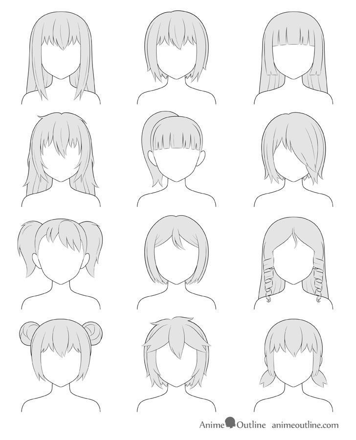 12 drawing anime hairstyles ideas