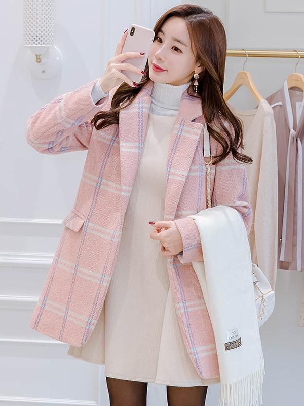 Lovely Pink Pastel Wool Jacket - Lovely Pink Pastel Wool Jacket -   12 style Korean pink ideas