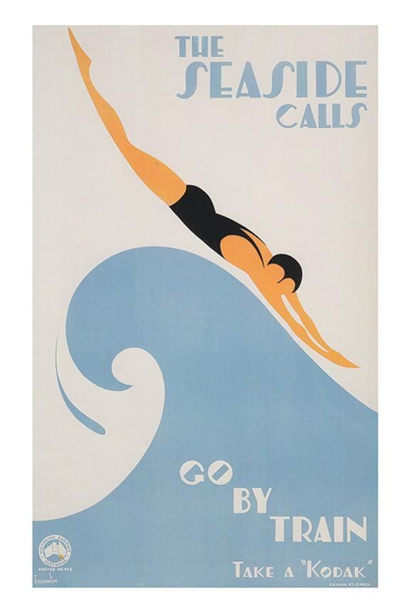 Art Deco Poster - Art Deco Print - Swimming Poster - Seaside Poster - Giclee Poster Print - High Quality - Frame-Ready - Ikea Ribba Size - Art Deco Poster - Art Deco Print - Swimming Poster - Seaside Poster - Giclee Poster Print - High Quality - Frame-Ready - Ikea Ribba Size -   13 beauty Design poster ideas