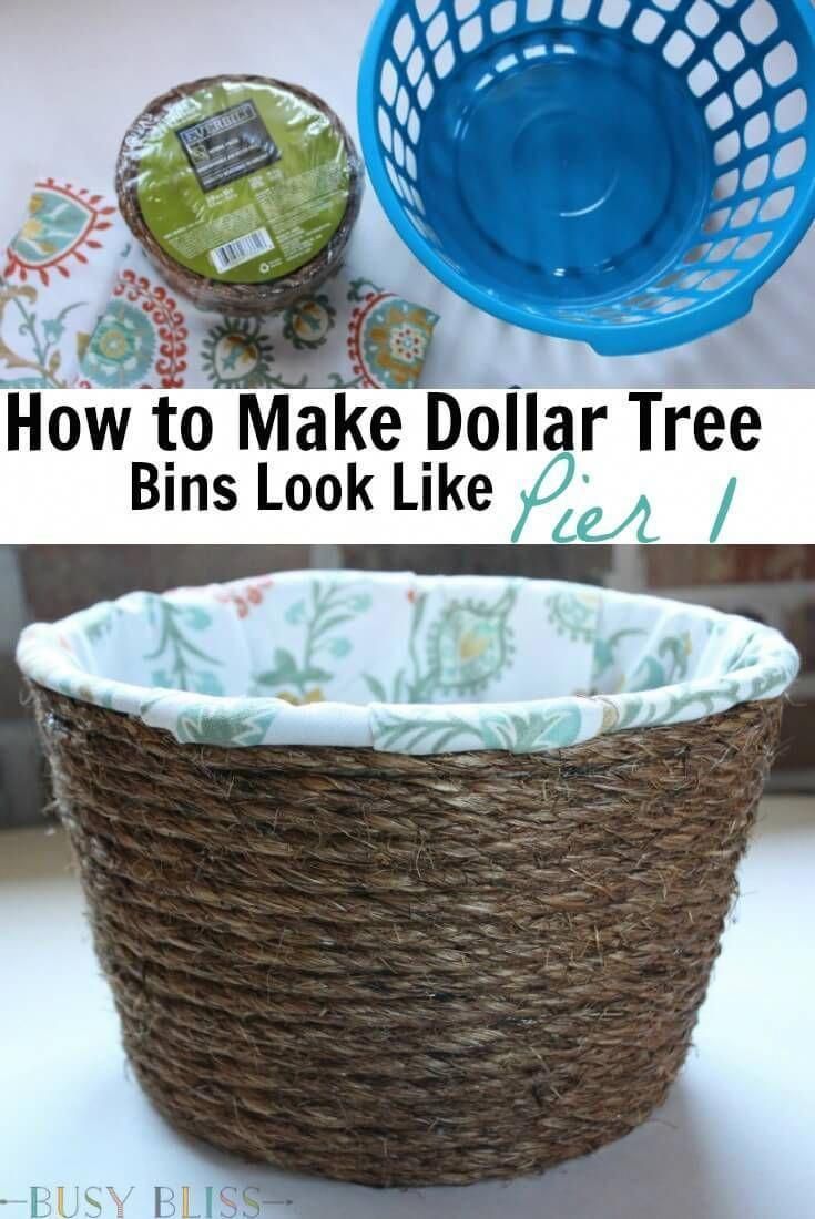 How to Make Dollar Tree Storage Bins Look Like Pier 1 - Busy Bliss - How to Make Dollar Tree Storage Bins Look Like Pier 1 - Busy Bliss -   13 diy Bathroom dollar tree ideas