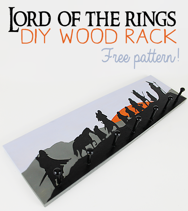 DIY Lord of the Rings Art Wood Rack - DIY Lord of the Rings Art Wood Rack -   13 diy Presents geek ideas