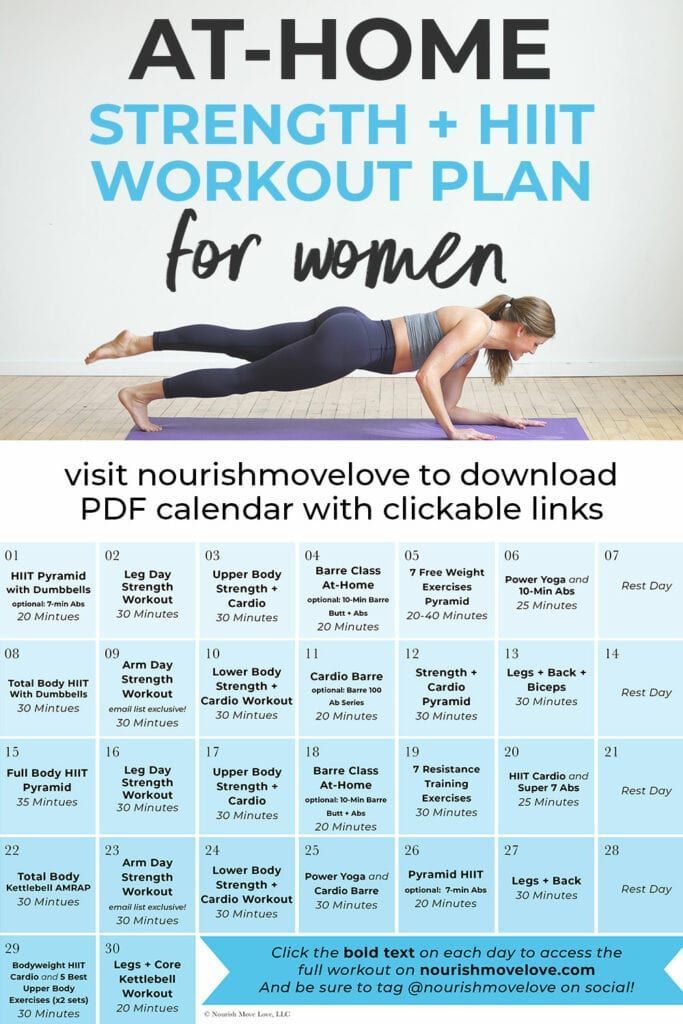 30-Day Advanced Strength + HIIT Workout Plan | Nourish Move Love - 30-Day Advanced Strength + HIIT Workout Plan | Nourish Move Love -   13 fitness Challenge calendar ideas