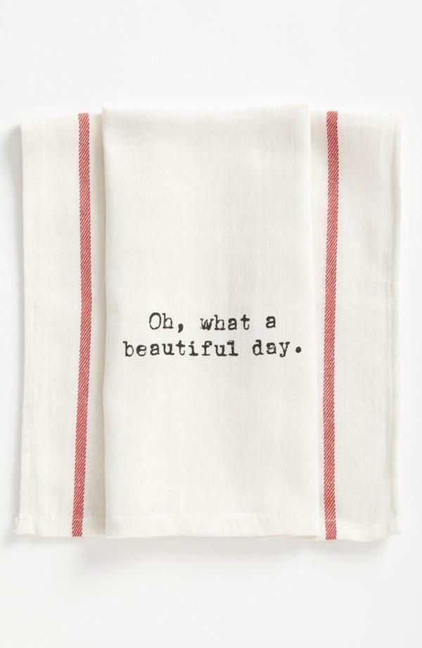 Second Nature by Hand 'Oh What a Beautiful Day' Towel | Nordstrom - Second Nature by Hand 'Oh What a Beautiful Day' Towel | Nordstrom -   13 oh what a beauty Day ideas
