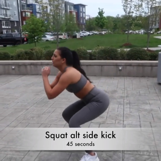 HIIT Exercises: Squat with Side Kicks - HIIT Exercises: Squat with Side Kicks -   14 female fitness Aesthetic ideas