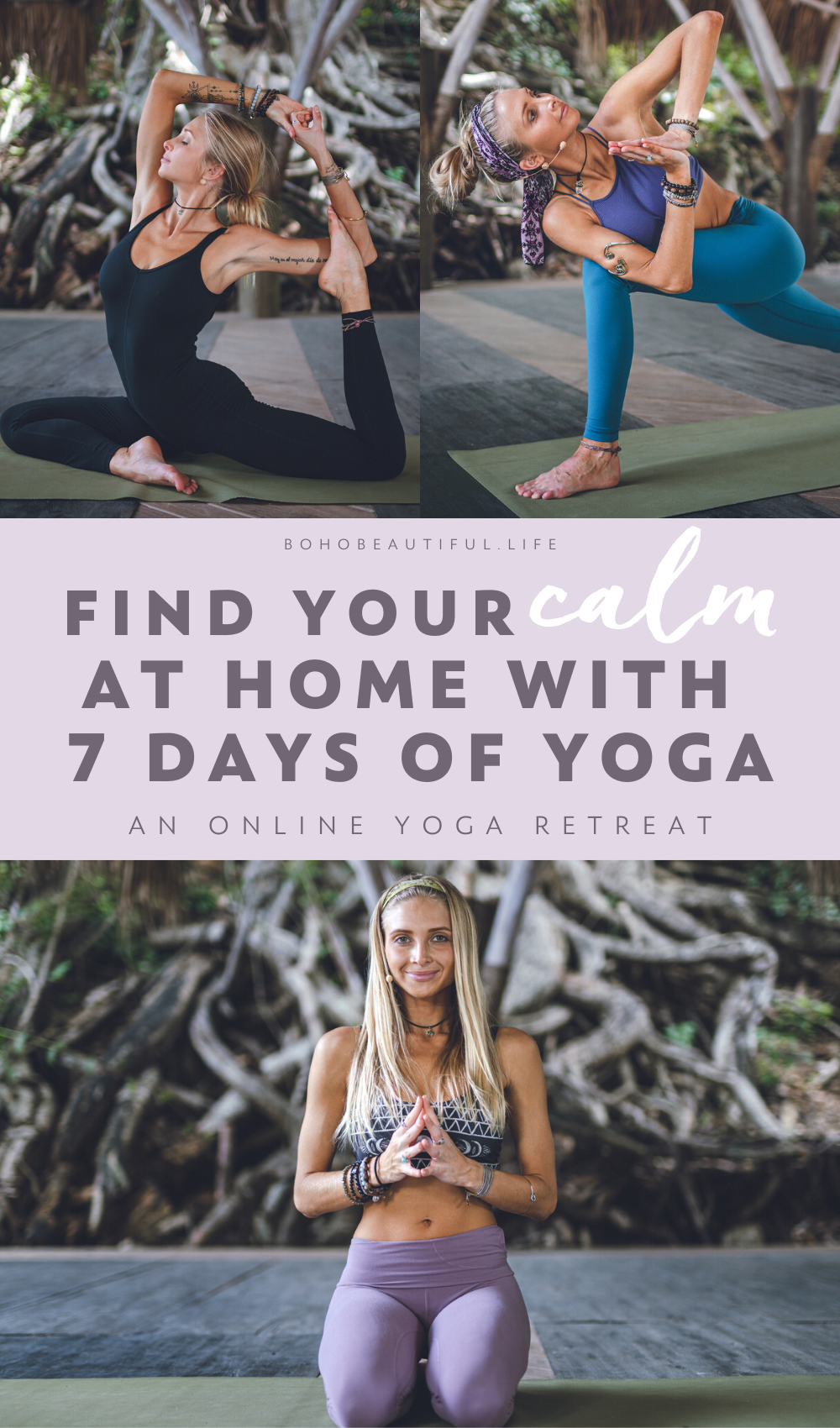 Find Your Calm with 7 Days of Yoga, Meditation  Journaling Prompts | Boho Beautiful Retreat - Find Your Calm with 7 Days of Yoga, Meditation  Journaling Prompts | Boho Beautiful Retreat -   14 fitness Challenge yoga ideas